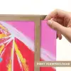 Grapefruit - Geschilderd - Roze - Strepen Light Box met batterij (Wandlamp) middel -USP_websiteprintNL