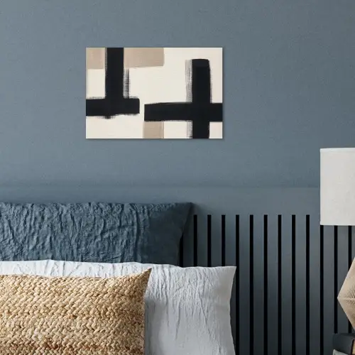 Zwart - Abstract - Japandi poster papier klein -sfeer2