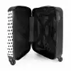 Symmetrisch geplaatste zwarte stippen over een witte achtergrond NBS - Handbagage koffer - Volwassenen Unisex middel -binnenkant