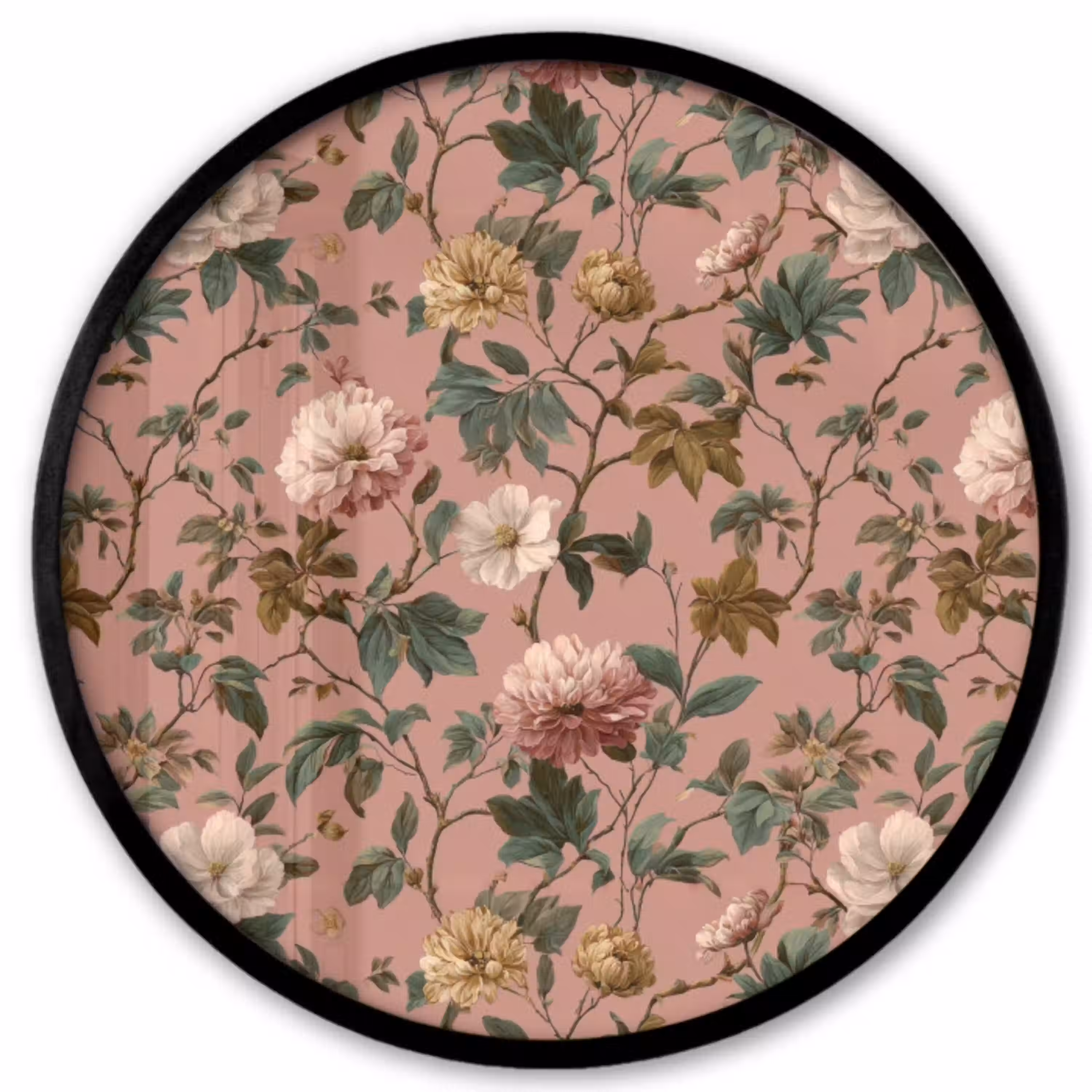 Bloemen - Klassiek - Roze Fotolijst rond zonder passe partout klein 856 -3d