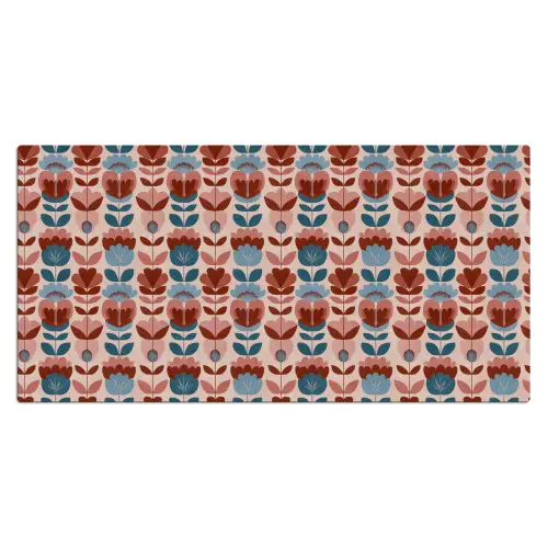 Vintage - Motief - Kleurrijk Muismat XXL klein 681 -3d_leeg