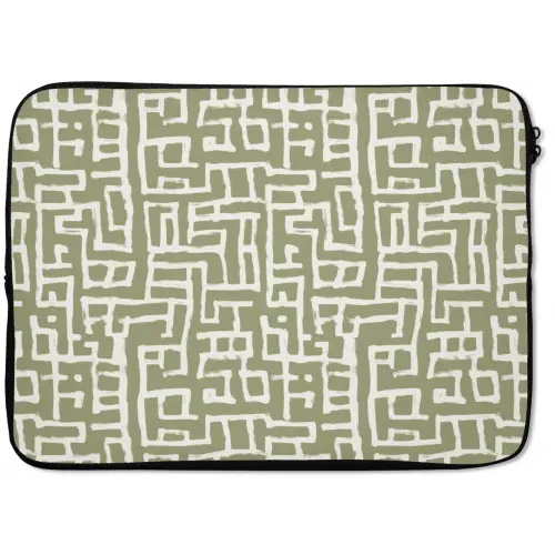 Grafisch - Patroon - Groen laptophoes neopreen klein 279 -zkaufland3dotto