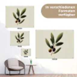 Olijftak - Donkergroen - Olijven tuinposter los doek klein -Xsfeer9_DE