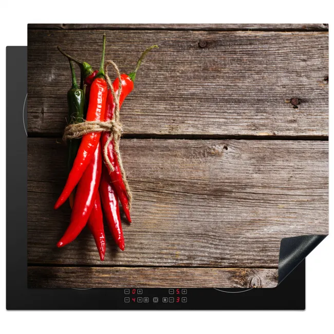 Vurige Chili Knopen Inductie beschermer vinyl 3mm middel -3d