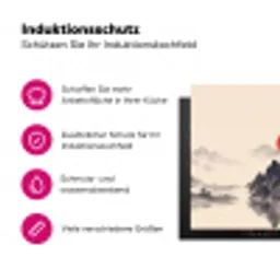 Oosters - Kraanvogels - Landschap Inductie beschermer vinyl 3mm klein -zzzzzzz-lf-ups