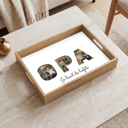 Opa - Lettercollage Dienblad Rechthoek middel -sfeer1