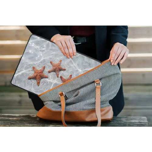 Zeesterren - Water - Helder laptophoes neopreen klein -tas