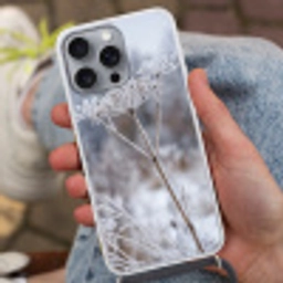 Schermbloem - Rijp - Kristallen - Winter - Delicaat Hoesje iPhone 16 Pro Max met koord klein -sfeer3