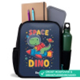 Dino - Groen - Raket - Sterren Rugzak - Zwart middel -inhoud_NL