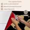 Wereldkaart - Beige - Zwart keuken achterwand spatscherm klein -spatscherm_NL