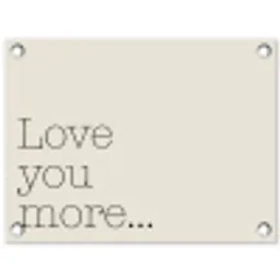 Minimalistisch - Love - Beige tuinposter los doek klein -3d