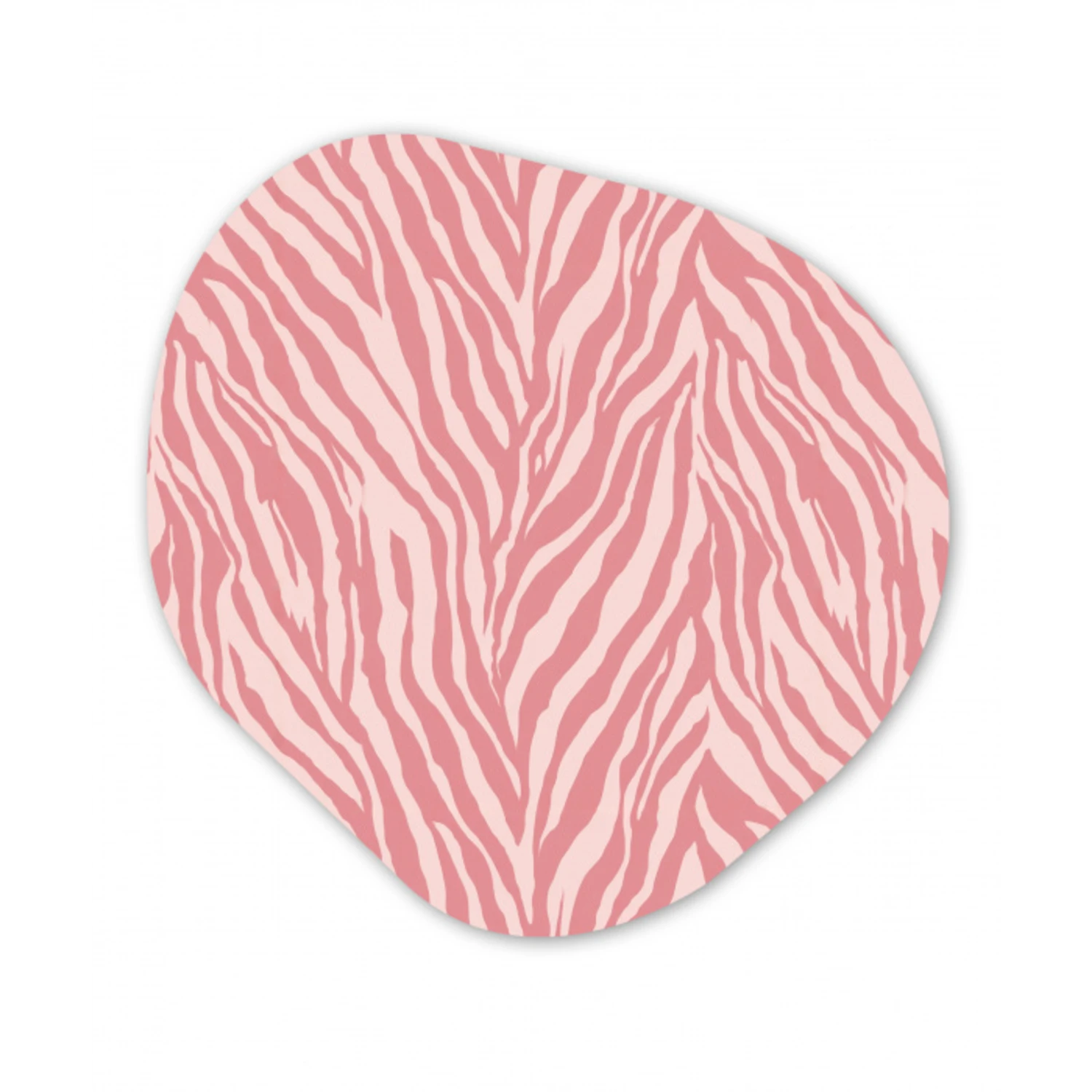 Zebra - Print - Roze Wandcirkel Organisch Aluminium middel 851 -3d