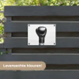 Bokshandschoen - Zwart - Hand tuinposter los doek klein -sfeer3
