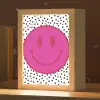 Smiley - Roze - Stippen Light Box met kabel (Kinderlampje) klein -zzz_3d_website