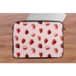 Strepen - Aardbei - Roze laptophoes neopreen klein 279 -tafel