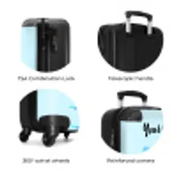 Sierk Struisvogel Blauw NBS - Handbagage koffer - Kinderen Unisex middel zzzzzzzbolletjes_ENG
