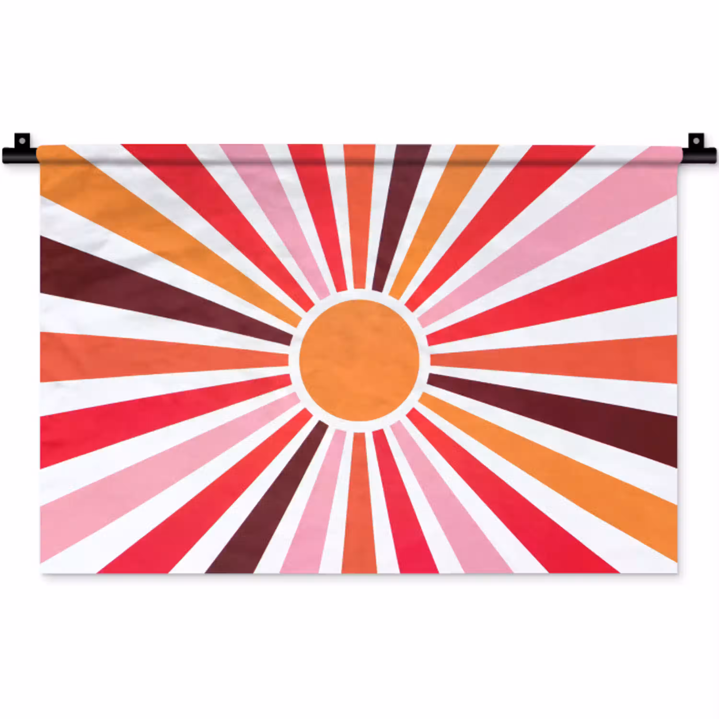 Zon - Stralen - Abstract - Kleurrijk Wandkleed katoen klein -zz3d