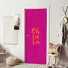 Oh la la - Roze - Oranje - Minimalistisch deurposter klein -sfeer6