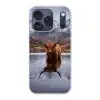 Schotse hooglander - Bruin - Water Telefoonhoesje iPhone 17 Pro klein -3d