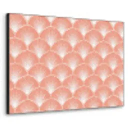 Waaier - Motief - Zalmroze Textielframe zwart klein 947 -3d
