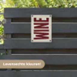 Wine - Red - Decoratie - Japandi tuinposter los doek klein -sfeer3