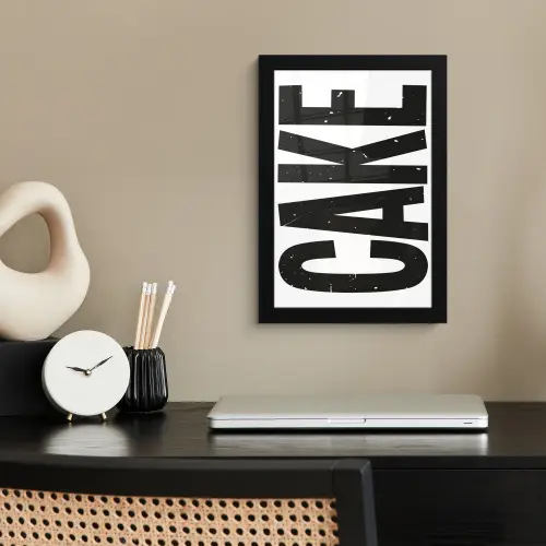Zwart - Cake - Eten - Decoratie fotolijst zwart zonder passe partout klein -sfeer1