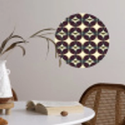 Cirkel - Retro - Kleurrijk Wandcirkel behangsticker klein 186 -sfeer3