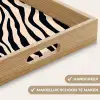 Zebraprint - Dynamisch - Roze Dienblad Rechthoek middel -USP_HandgreepNL