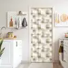 Textuur - Linnen - Beige deurposter klein 289 -sfeer5