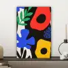 Bloemen - Bladeren - Abstract - Zwart canvas 2cm klein -sfeer6