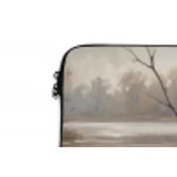 Winterkoninkje - Tak - Rivier - Natuur - Sfeervol laptophoes neopreen klein -detail