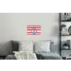 Anker - Verfspatten - Rood - Blauw Muursticker klein -slaapkamer