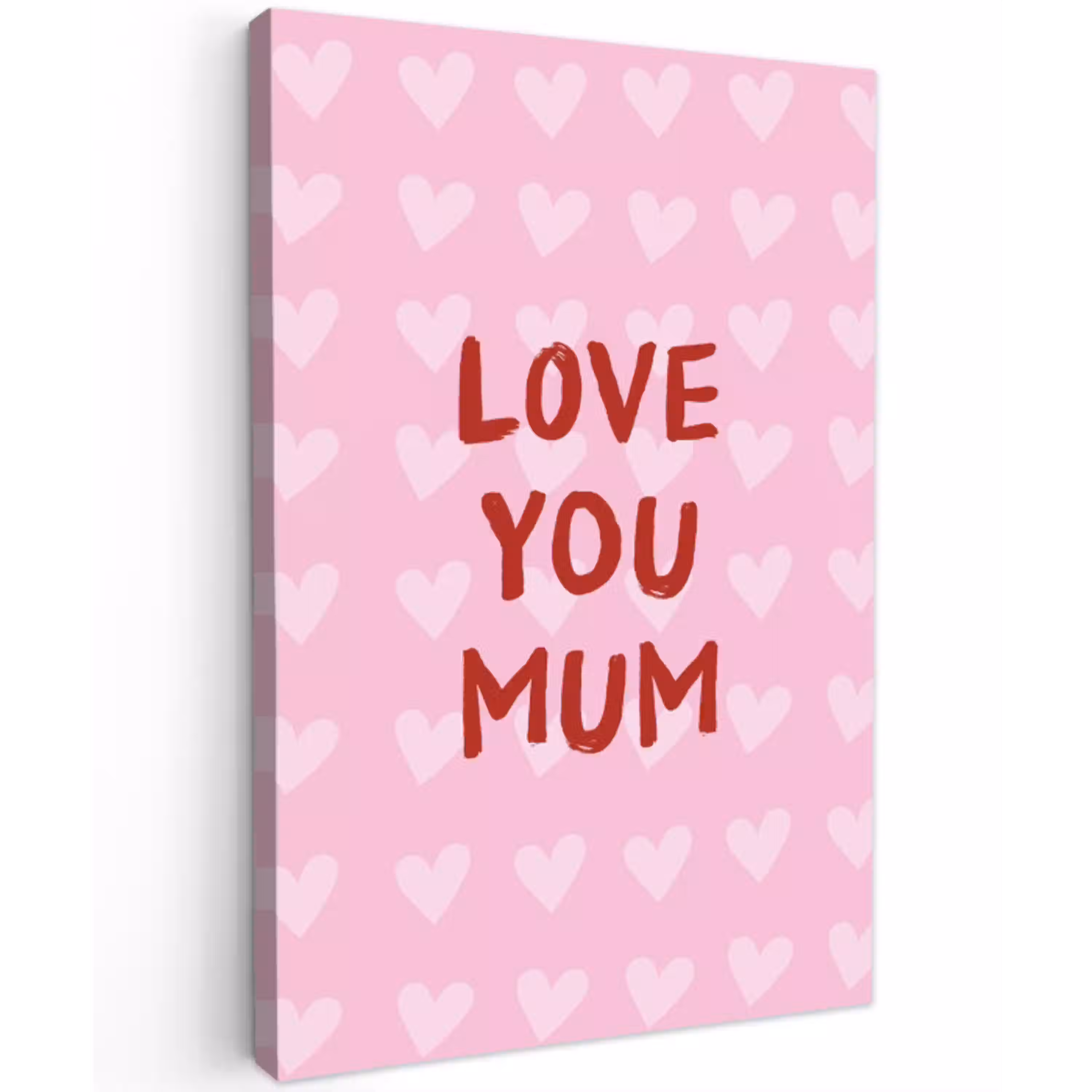 Love - Quote - Moeder - Rood Tuinposter op houten frame 2 cm dik middel -3d