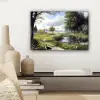Zandpad - Groen landschap - Water canvas 2cm klein -sfeer6