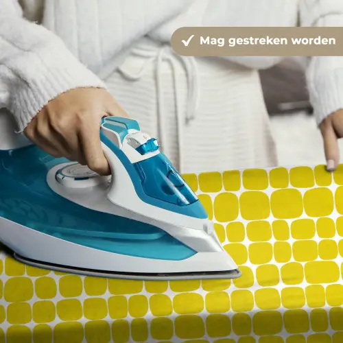 Stippen - Modern - Geel Wandkleed katoen klein 269 -sfeer9
