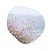 Klif - Bloemen - Zee - Roze Wandcirkel Organisch Forex 3mm klein -3d