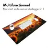 Zonnebloemen - Zonsondergang - Landschap Muismat XXL klein -sfeer4