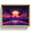 Horizon - Palmbomen - Bergen - Geel Dienblad Rechthoek middel -z3d_shopping