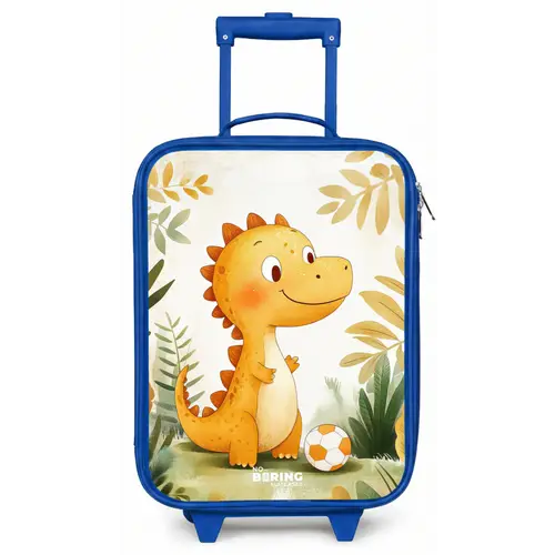 Dino - Voetbal - Oranje Kinderkoffer - Blauw klein -zz3dotto
