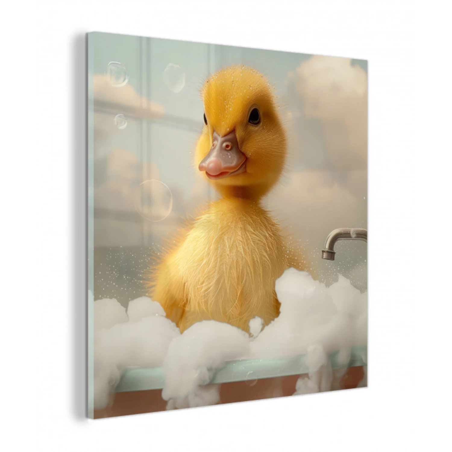 Kuiken - Eend - Bad - Schuim - Dieren plexiglas 5mm klein -z3d