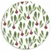 Rood - Bieten - Blad Wandcirkel plexiglas klein 852 -3d