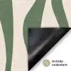 Golvende lijnen - Beige - Groen - Strepen - Abstract Deurmat klein -antislip_NL