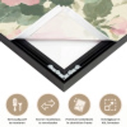 Rozen - Botanisch - Roze Textielframe zwart klein 947 -USP_closeupNL