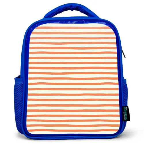 Zee - Dieren - Rood - Strepen Kinderrugzak - Blauw middel 862 -3d