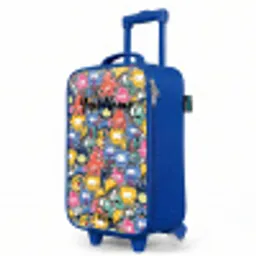 Beestjes met Grote Oogjes Kinderkoffer - Blauw klein -productfoto_schuin
