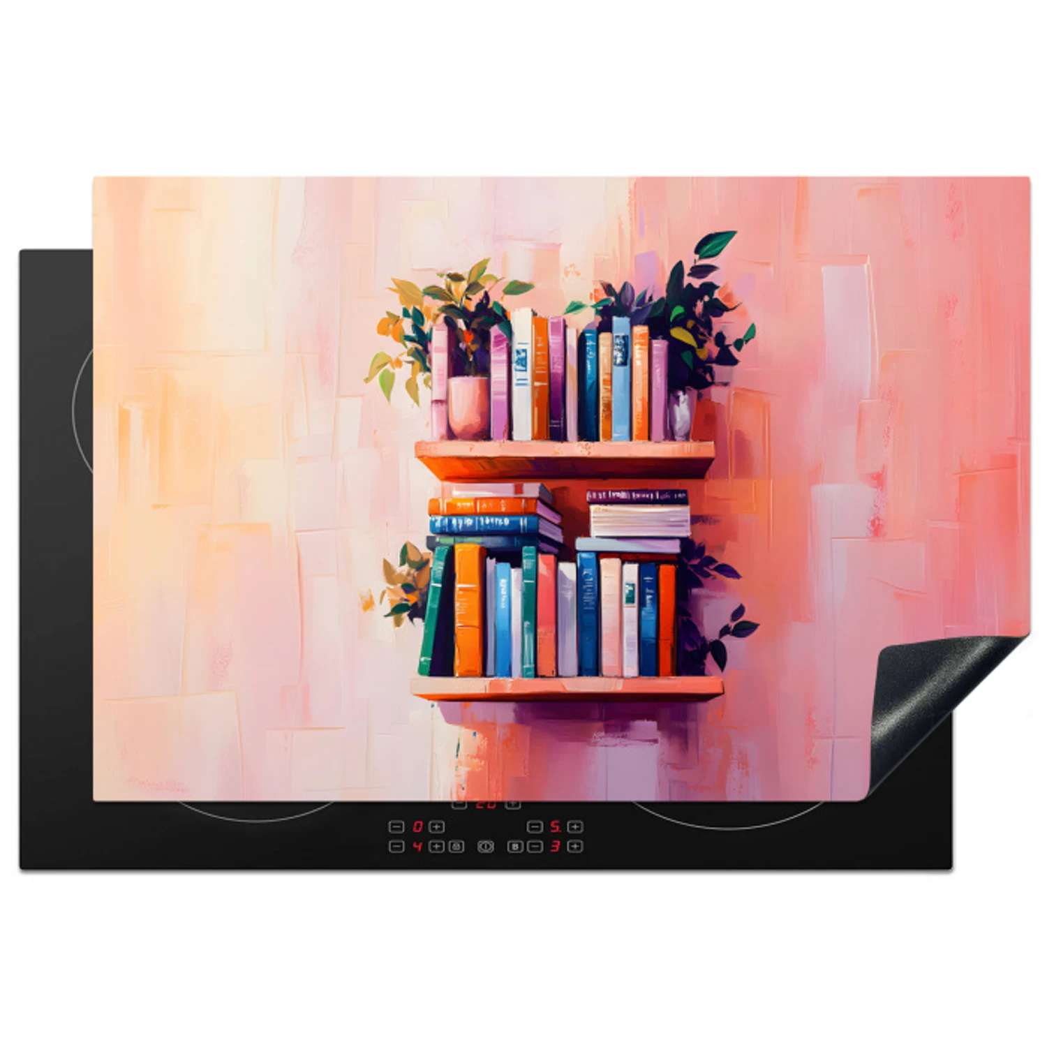 Planken - Boeken - Bladeren Inductie beschermer vinyl 3mm klein -3d