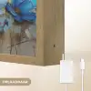 Bloemen - Schilderij - Blauw Light Box met batterij (Wandlamp) middel -USP_websiteoplaadbaarNL