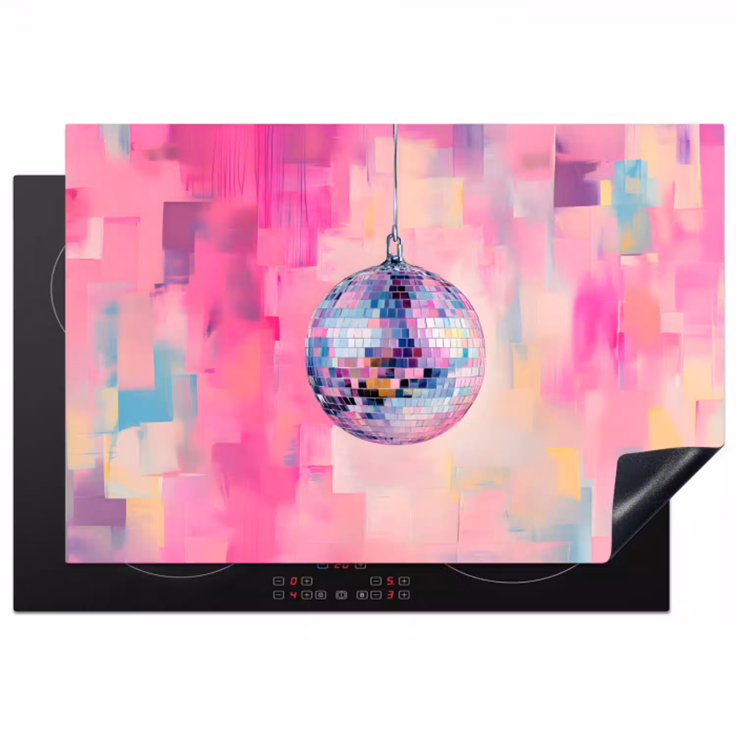 Discobal - Pink - Verf Inductie beschermer vinyl 3mm klein -3d
