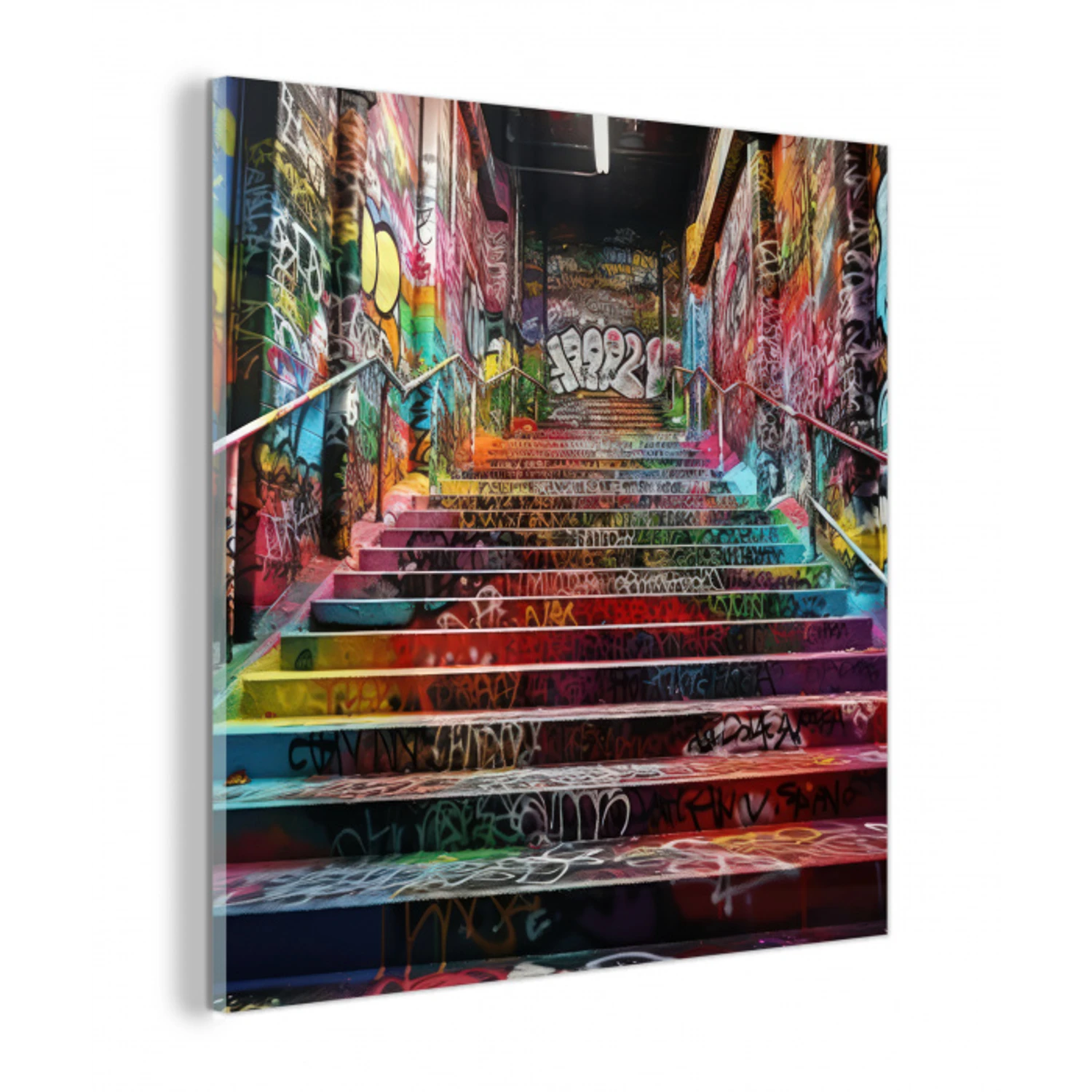 Trap - Graffiti - Kleuren - Kunst plexiglas 5mm klein -z3d