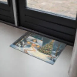 Kerst - Kerstboom - Winter - Huis - Sneeuw Deurmat klein -sfeer2